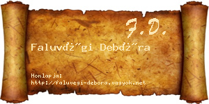 Faluvégi Debóra névjegykártya